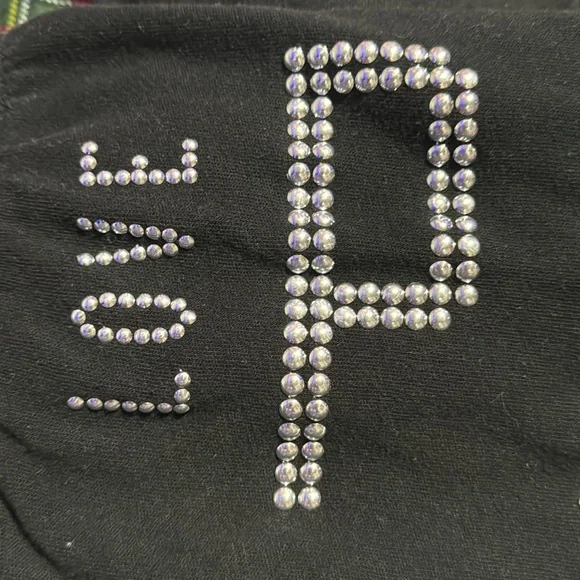 EXTREMELY RARE -PINK Victoria's Secret Black Rhinestone Zip Hoodie & Joggers - Picture 2 of 12